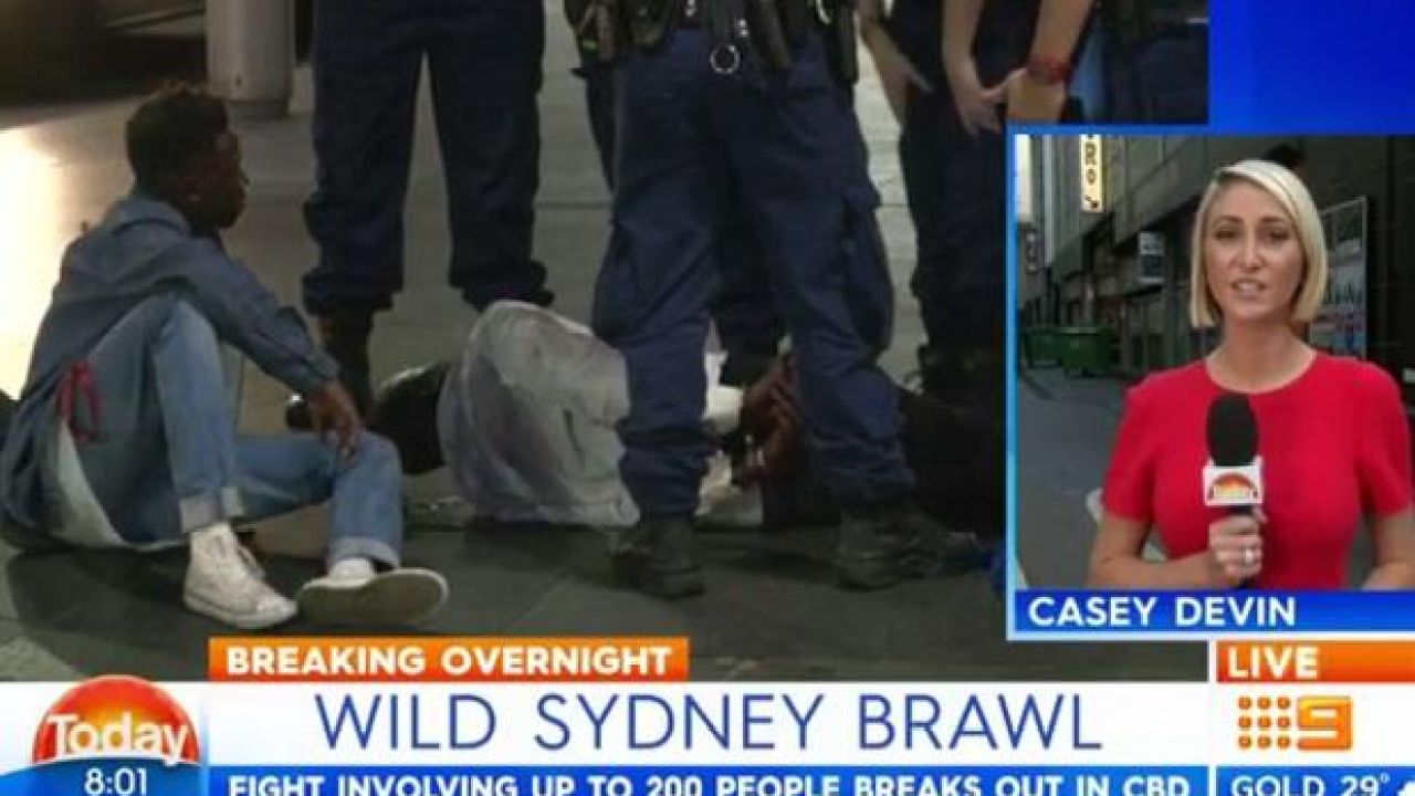 Watch More Than 200 People Punch On In Hectic Sydney Street Brawl