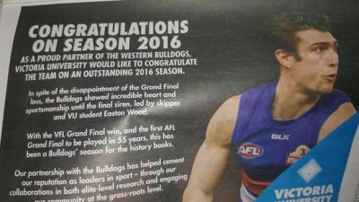 Whoops, The Age Just Ran An Ad Commiserating The Dogs’ Grand Final “Loss”
