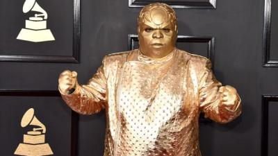 CeeLo Green Walked The Grammys Red Carpet Dressed As A Golden Dildo