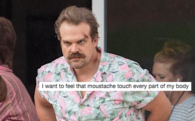 The Internet Is Thirsting Over New Pics Of Hopper From 'Stranger Things'