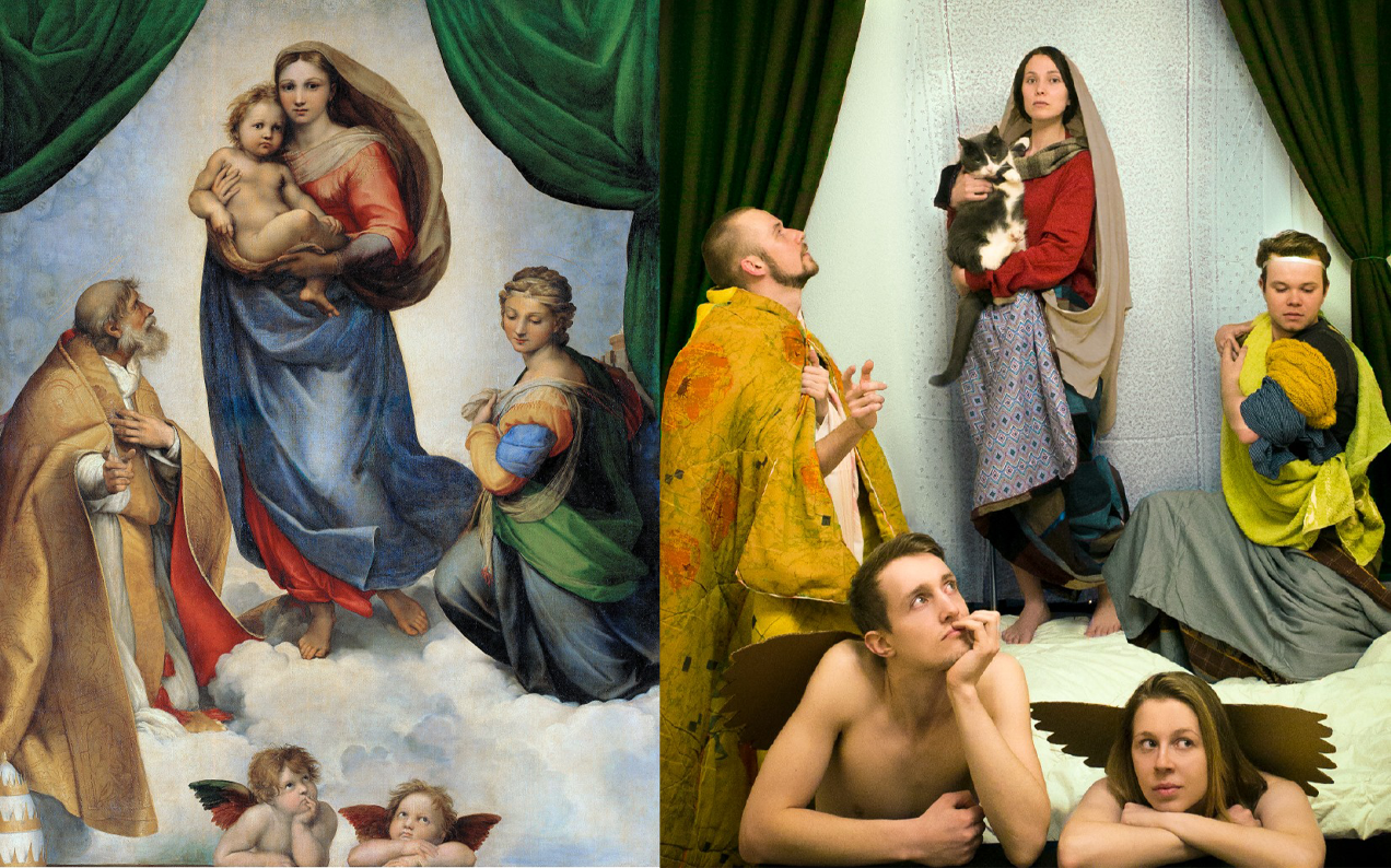 Bored Russians In Self-Isolation Are Recreating Fine Art & It's