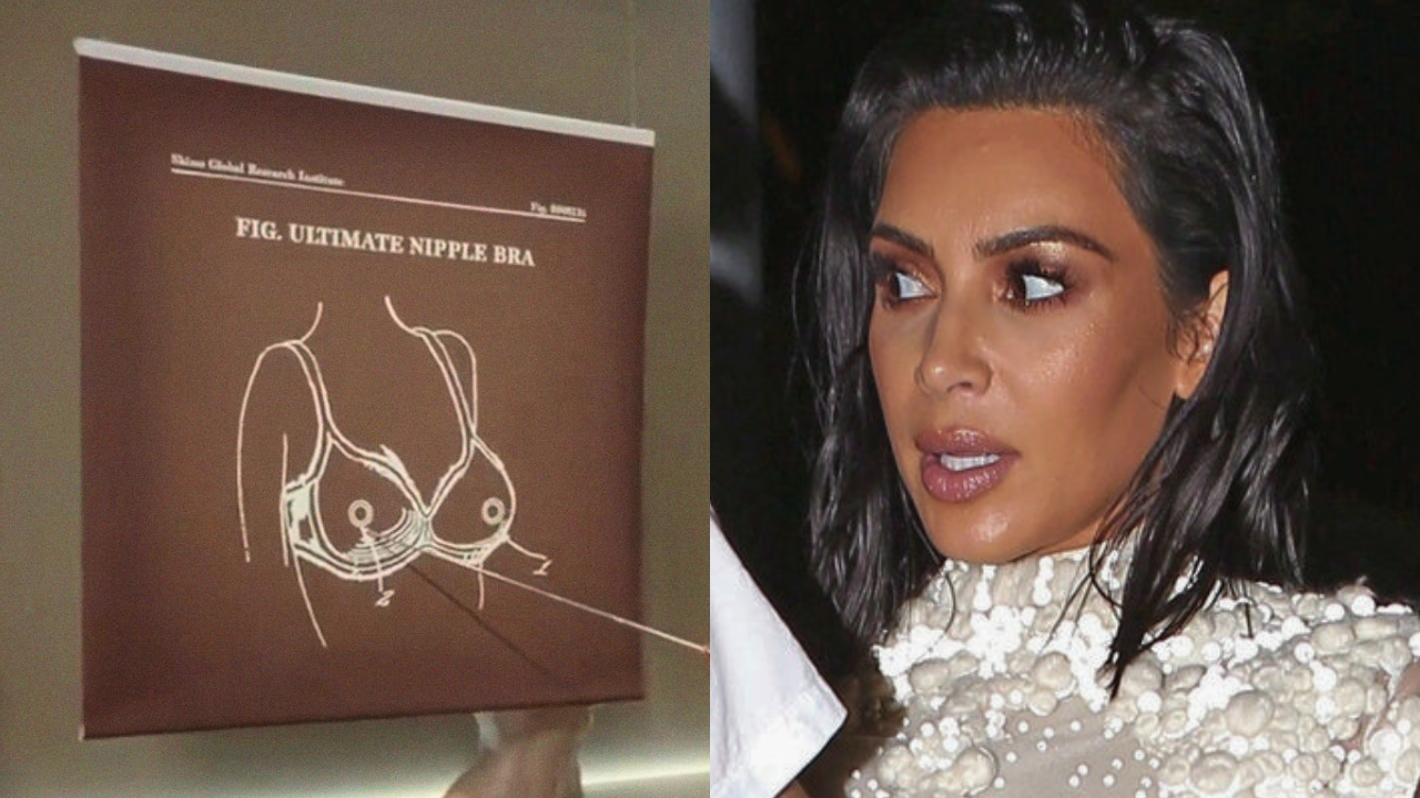 Kim Kardashian's Built-In Nipple Bra Is Not a Joke—But Her Skims Ad Is  Hilarious