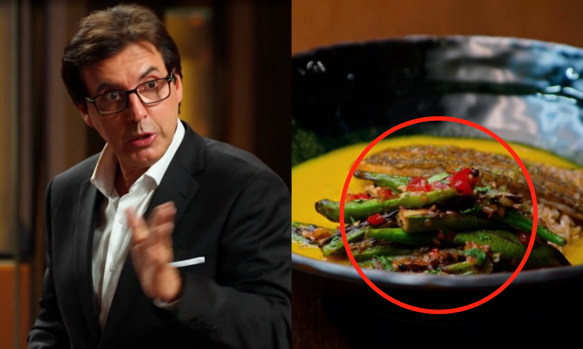 Jean-Christophe Novelli and curry okra cooked by Sav on MasterChef Australia