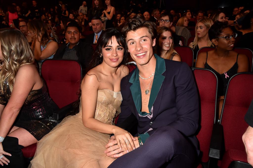 Camila Cabello and Shawn Mendes at an awards show.