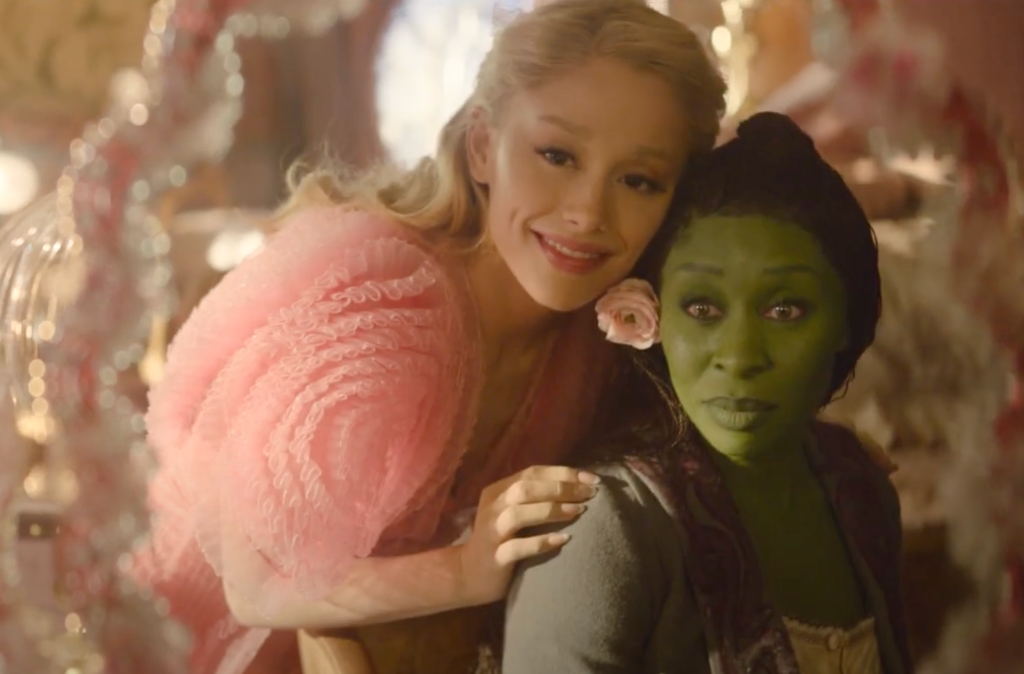Ariana Grande as Glinda The Good Witch and Cyntha Erivo as Elphaba from Wicked