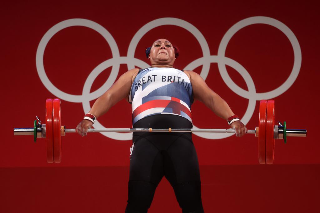 Emily Campbell, weightlifter, competing at the Tokyo 2020 Olympic Games